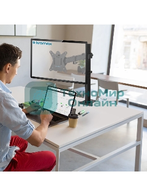 Кронштейн для монитора Kromax CASPER-506 черный 4 шт/уп. 10