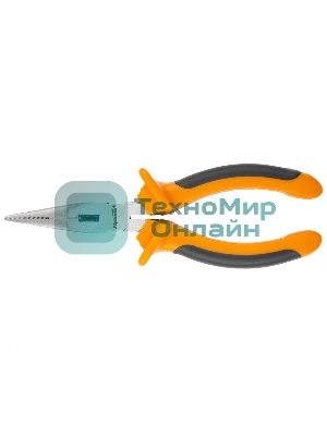 Длинногубцы Sparta Comfort, 180 мм, прямые шлифованные, двухкомпонентные рукоятки
