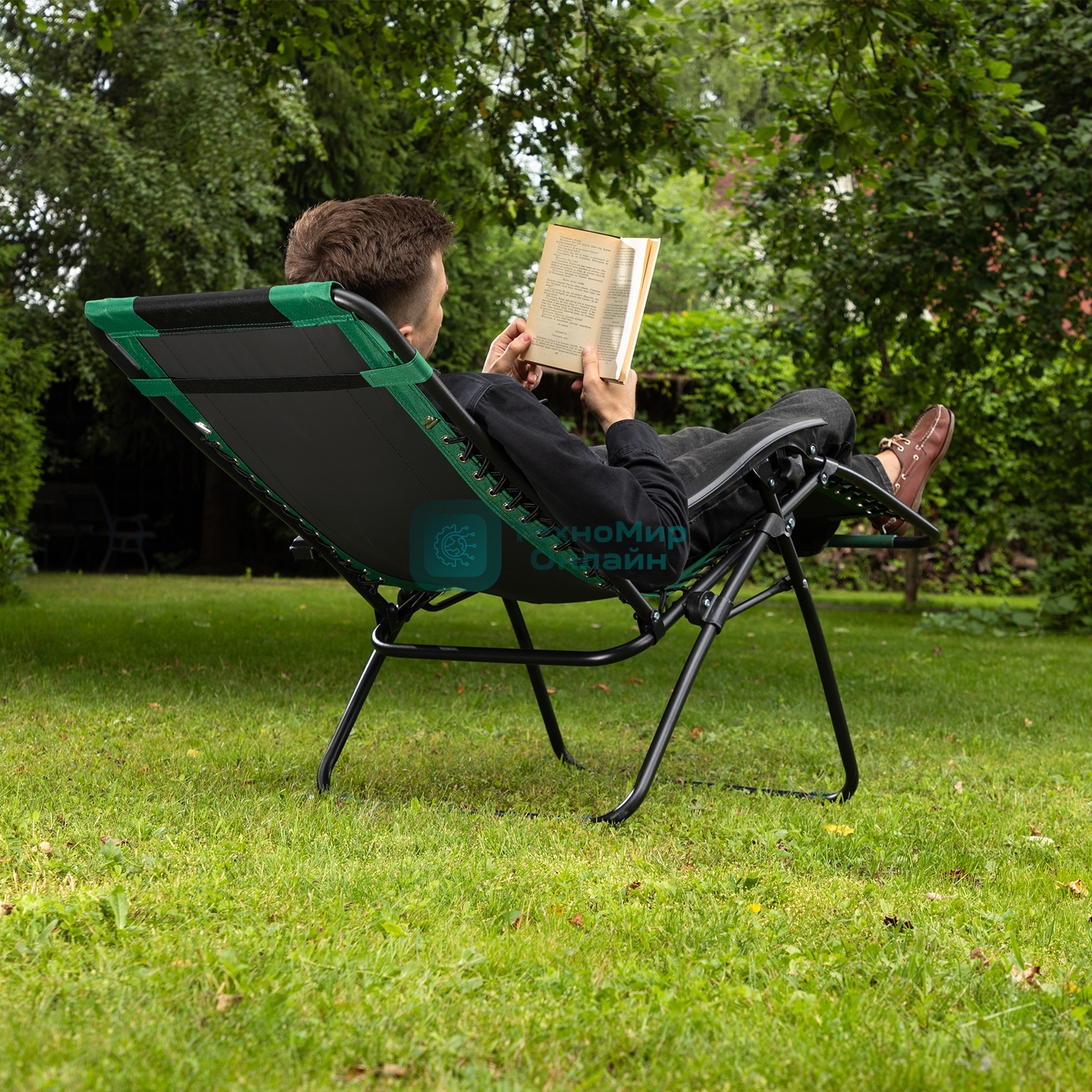 Кресло-шезлонг Palisad Camping складное, многопозиционное 160х63,5х109 cм