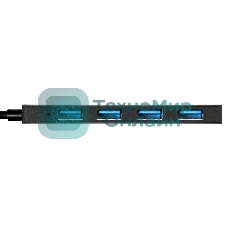 USB-концентратор 4-в-1 ExeGate DUB-4P/3 (кабель-адаптер USB3.0 --> 4xUSB3.0, Plug&Play, черный)