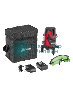 Лазерный уровень MTX MXL GREEN, 30 м, зеленый луч, акк. Li 2400 mAh, сумка, резьба 5/8