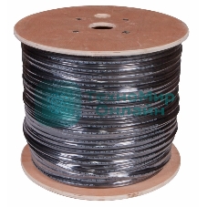 Кабель витая пара Rexant F/UTP, cat.5e, PE, 4PR, 24AWG, внешний, черный, с тросом, 305 м