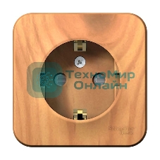 Розетка 1-м ОП Blanca 16А IP20 250 В с заземл. защ. шторки с изолир. пластиной ясень SchE BLNRA011115