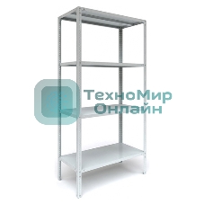 Металлические стеллажи Стеллаж MS 185/100х60/4 (Размеры внешние (ВхШхГ) 1850х1000х600 мм, 4 полки, с единой стойкой)