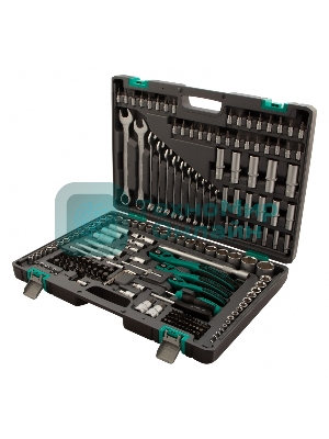 Набор инструментов STELS 141151/4'' 3/8'' 1/2'' cr-v s2 усиленный кейс 216 предм.