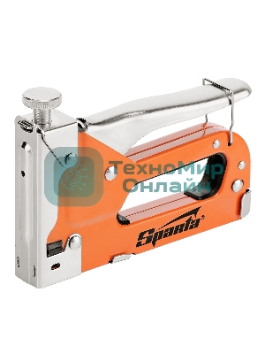Степлер Sparta мебельный регулируемый со скобами 200 шт тип скобы №53 4-14 мм
