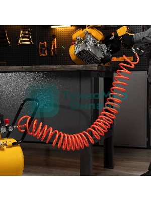 Шланг спиральный воздушный Stels 8х12 мм, 18 бар, с быстросъемными соединениями, 10 м