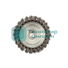 Щетка Matrix для УШМ, 125 мм, М14, Чашка, крученая проволока 0,8 мм