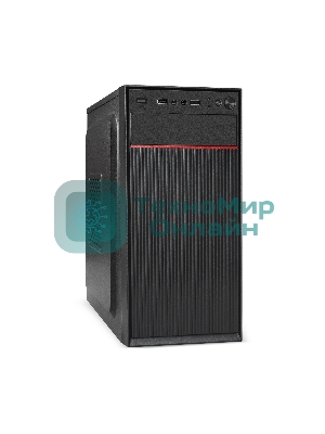 Компьютерный корпус Minitower ExeGate BAA-113-UNS400 (mATX, БП UNS400 с вент. 12см, 2*USB, аудио, черный)