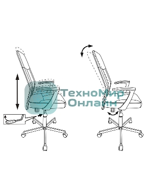 Кресло Бюрократ CH-605/BLACK черный, экокожа, 120 кг, механизм качания