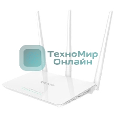 Сетевое оборудование TENDA F3 маршрутизатор 802.11n, до300Мбит/с, 2T2R, LAN: 3х10/100Мбит/с, WAN: 1х10/100Мбит/c, 3 внешние антенны 5дБи.