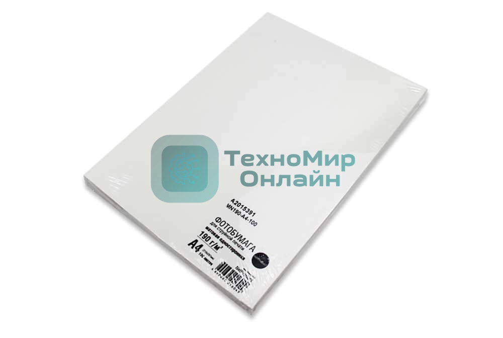 Фотобумага матовая односторонняя (NetProduct) A4 190 г/м 100л.