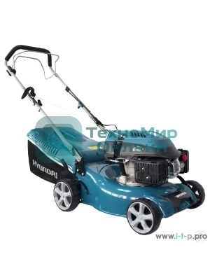 Бензиновая газонокосилка HYUNDAI L 4310S двигатель HYUNDAI ICV150,4-х такт, 3,5 л.с./149 см3, 43 см, 225-75 мм, 32 кг