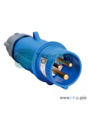 Вилка IEK PSN01-032-3 переносная ССИ-023 32А-6ч/200-250В 2Р + РЕ IP44 MAGNUM IEK