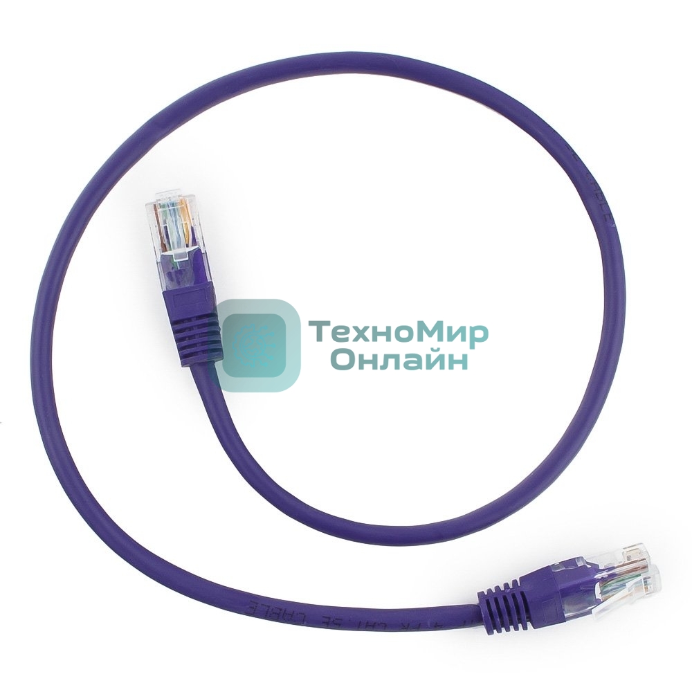 Патч-корд UTP Cablexpert cat.5e, 0.25м, литой, многожильный, фиолетовый