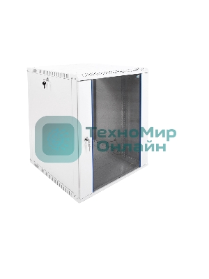 Шкаф телекомм. настенный разборный 15U (600х650) дверь стекло, черный