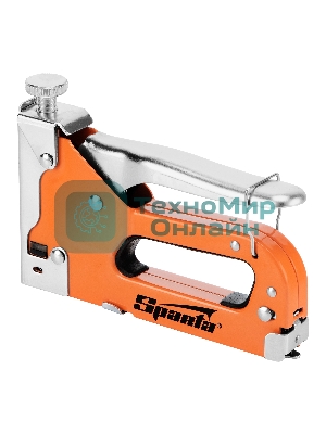 Степлер Sparta мебельный регулируемый со скобами 200 шт тип скобы №53 4-14 мм