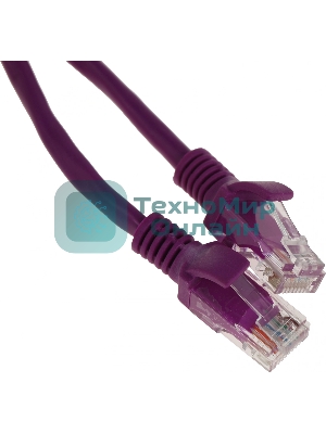 Патч-корд UTP Cablexpert cat.5e, 2м, литой, многожильный, фиолетовый