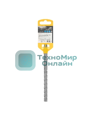 Бур по бетону Denzel цельная крестовая пластина, 10x165 мм, SDS PLUS