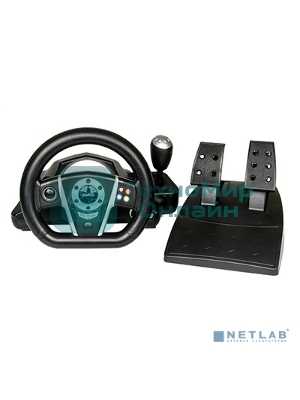 Игровой руль Dialog GW-135VR GranTourismo - эф.вибрации, 2 педали, рычаг ПП, PC USB