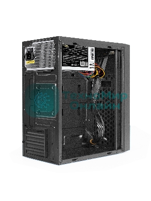 Компьютерный корпус Minitower ExeGate BAA-113-UNS400 (mATX, БП UNS400 с вент. 12см, 2*USB, аудио, черный)