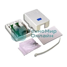 Розетка TWT (TWT-SM1-45-WH) настенная 1 порт RJ-45 категории 5е. UTP. белая