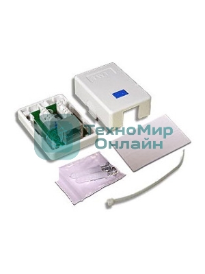 Розетка TWT (TWT-SM1-45-WH) настенная 1 порт RJ-45 категории 5е. UTP. белая