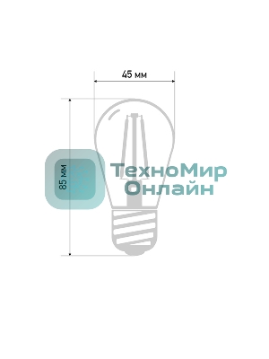 Ретро лампа Neon-night Filament ST45 E27, 2W, 230В Теплая белая 3000K