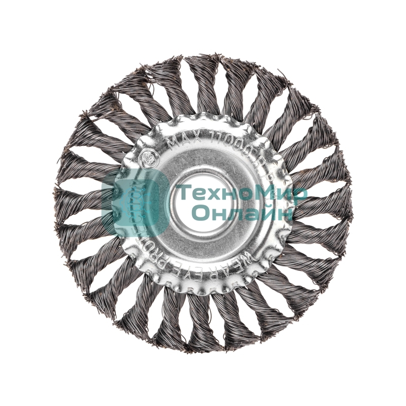 Щетка дисковая для УШМ Kranz крученая 125 мм, отв. 22,23 мм