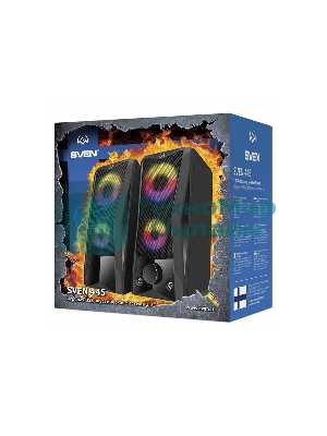 Акустическая система SVEN 445, черный, USB, 2.0,2x3 Вт(RMS), подсветка