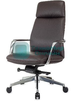 Кресло Бюрократ VEGA коричневый, кожа