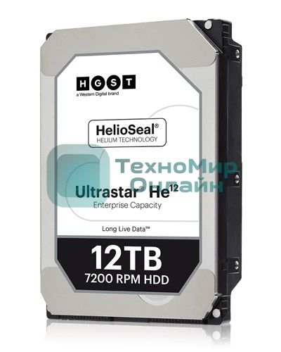 Жесткий диск WD Original SAS 3.0 12Tb 0F29532 HUH721212AL5204 Ultrastar DC HC520 (7200rpm) 256Mb 3.5