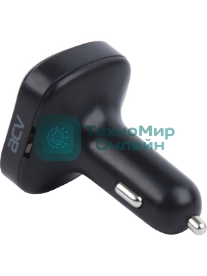 Автомобильный FM-модулятор ACV FMT-121B черный MicroSD BT USB (37575)