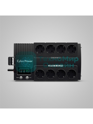 Источник бесперебойного питания CyberPower BS850E NEW линейно-интерактивный 850ВА/480Вт, 4+4 евророзетки, USB UPS Line-Interactive CyberPower BS850E NEW 850VA/480W USB (4+4 EURO)