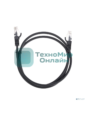 Патч-корд U/UTP Rexant cat.5e, RJ45-RJ45, 26AWG, ZH нг(А)-HF, черный, 1 м