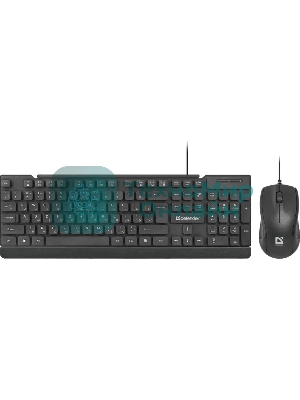 Комплект клавиатура+мышь Defender York C-777 проводной, USB, 1000 DPI, чёрный