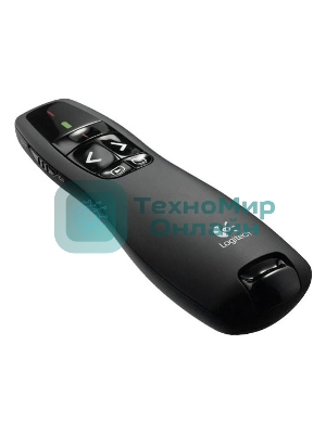 Презентер беспроводной Logitech R400 черный, радиоканал, USB, кнопки - 5