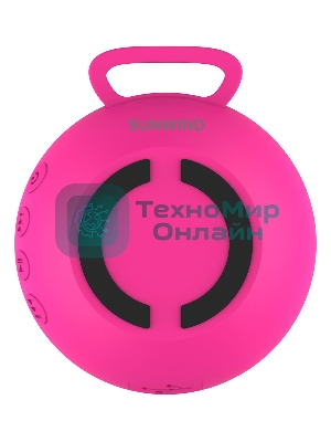 Колонка порт. SunWind SW-PS103 R розовый 3W 1.0 BT/3.5Jack 10м 400mAh