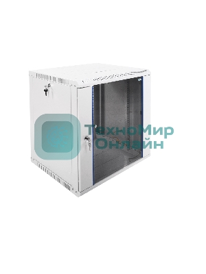 Шкаф телеком. настенный разборный 12U (600х520) дверь стекло,цвет черный (ШРН-Э-12.500-9005) (1 коробка)