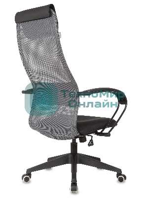Кресло Бюрократ CH-607 TW-04 Neo Black темно-серый, сетка, подголовник