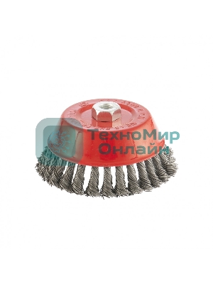 Щетка Matrix для УШМ, 150 мм, М14, Чашка, крученая проволока 0,8 мм