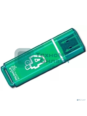 Флешка USB Smartbuy Glossy series Green (SB4 GbGS-G), 4Gb, USB 2.0, R/W 25/15, зеленый