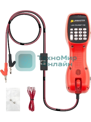 Трубка телефонная Lanmaster LAN-TELESET-100 для тестирования красный