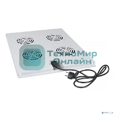 Вентиляторный модуль Cabeus, 1U, 40х423х515 мм (ВхШхГ), вентиляторов: 4, поток: 600 м3/ч, в напольные шкафы серии SH-05C глубиной 800мм, серый