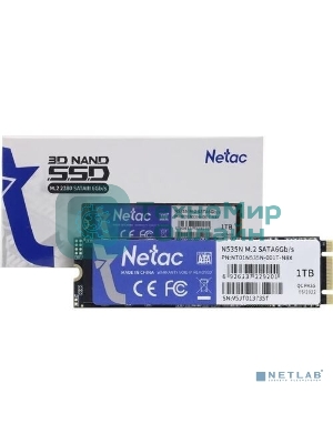 Накопитель SSD Netac N535N Series, 1Tb, M.2 2280, SATA III, R/W 560/520