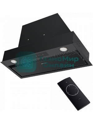 Вытяжка встраиваемая Maunfeld Fantasy Light 60 черная, 59.7 см, 800 куб. м/ч, 52 дБ