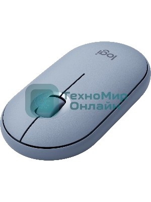Мышь беспроводная Logitech Pebble M350 серый, 1000 dpi, радиоканал, Bluetooth, USB, кнопки - 3