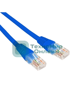 Патч-корд U/UTP Rexant cat.5e, RJ45-RJ45, 26AWG, ZH нг(А)-HF, синий, 5 м