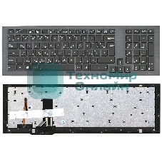 Клавиатура для ноутбука Asus G75V G75VW черная с рамкой и подсветкой