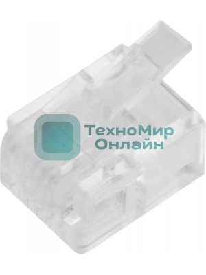 Коннектор медный LANMASTER TWT-PL12-6P4C/100 UTP RJ12 натуральный